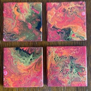 Abstract Art Coasters Set of 4